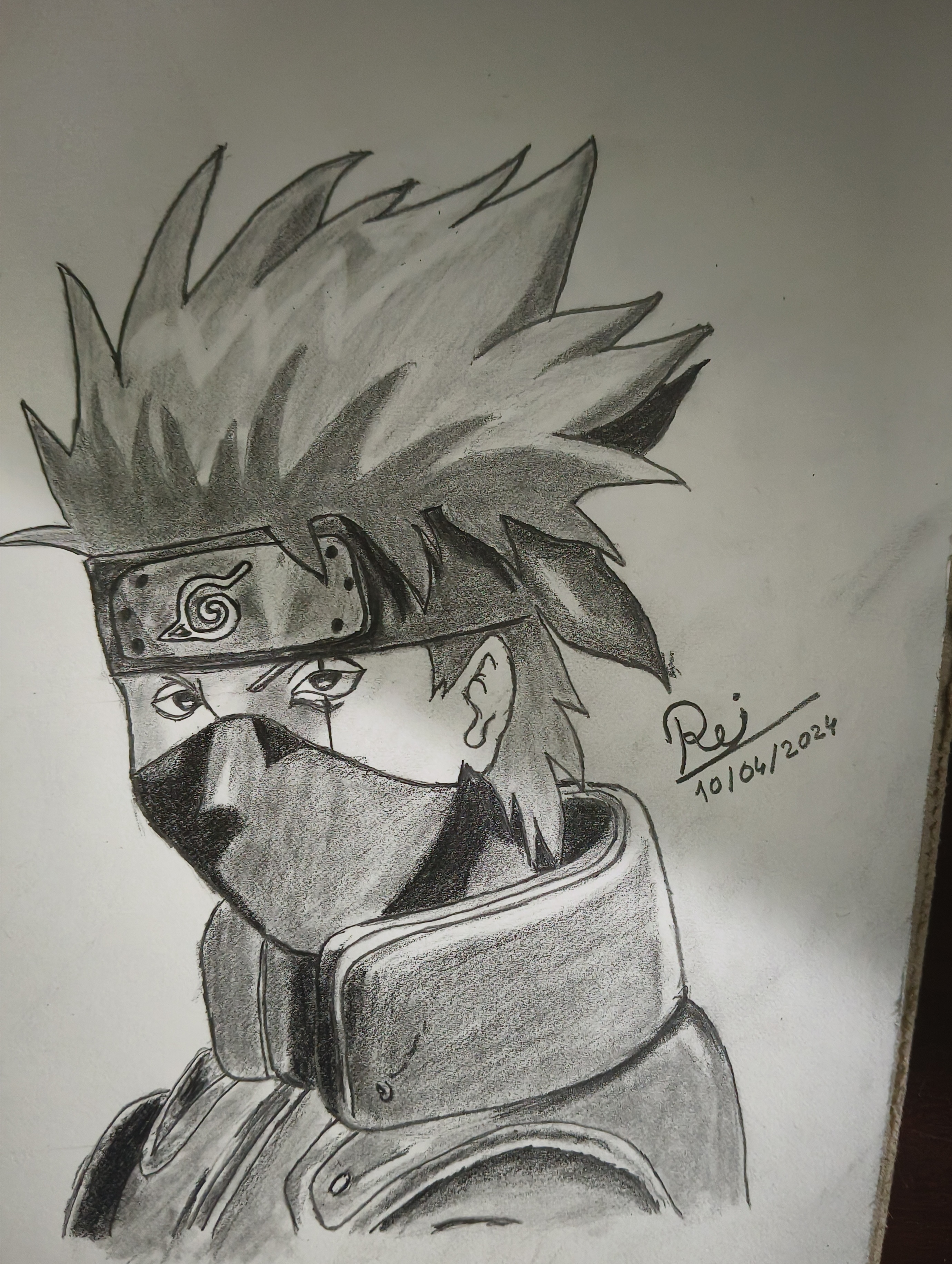 Kakashi Hatake from Naruto pencil sketch