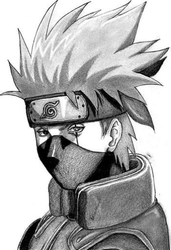 Anime character pencil sketch